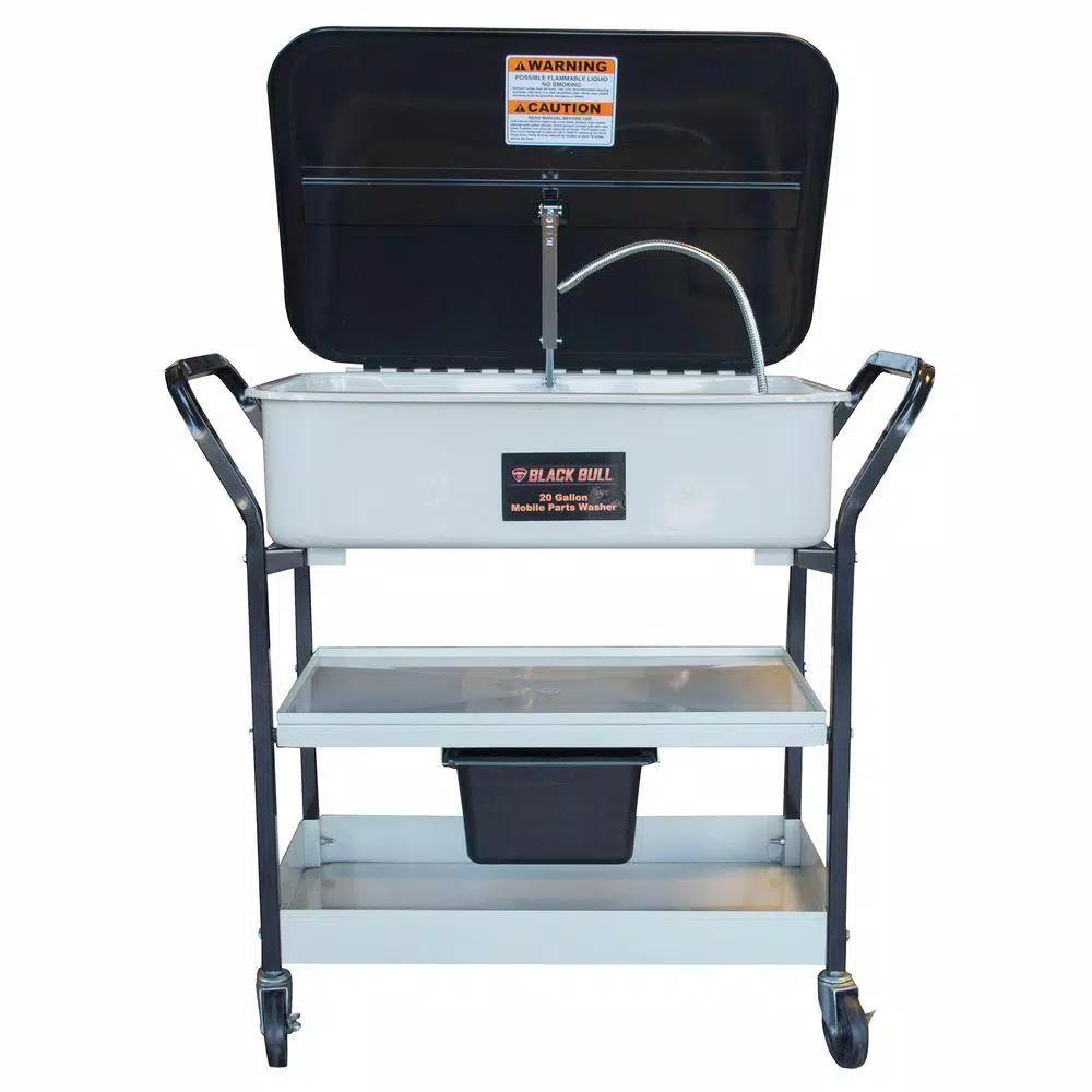 BLACK BULL 20 Gal. Mobile Parts Washer with 120V Pump