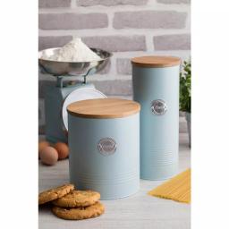 Mason Cash Living Coated-Steel Blue Cookie Storage Canister with Sustainable Bamboo Lid thumbnail 3