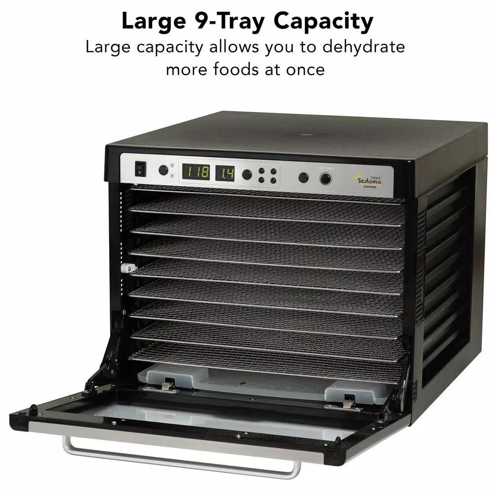 Tribest Sedona Supreme Digital Food Dehydrator with 9 Stainless Steel Trays