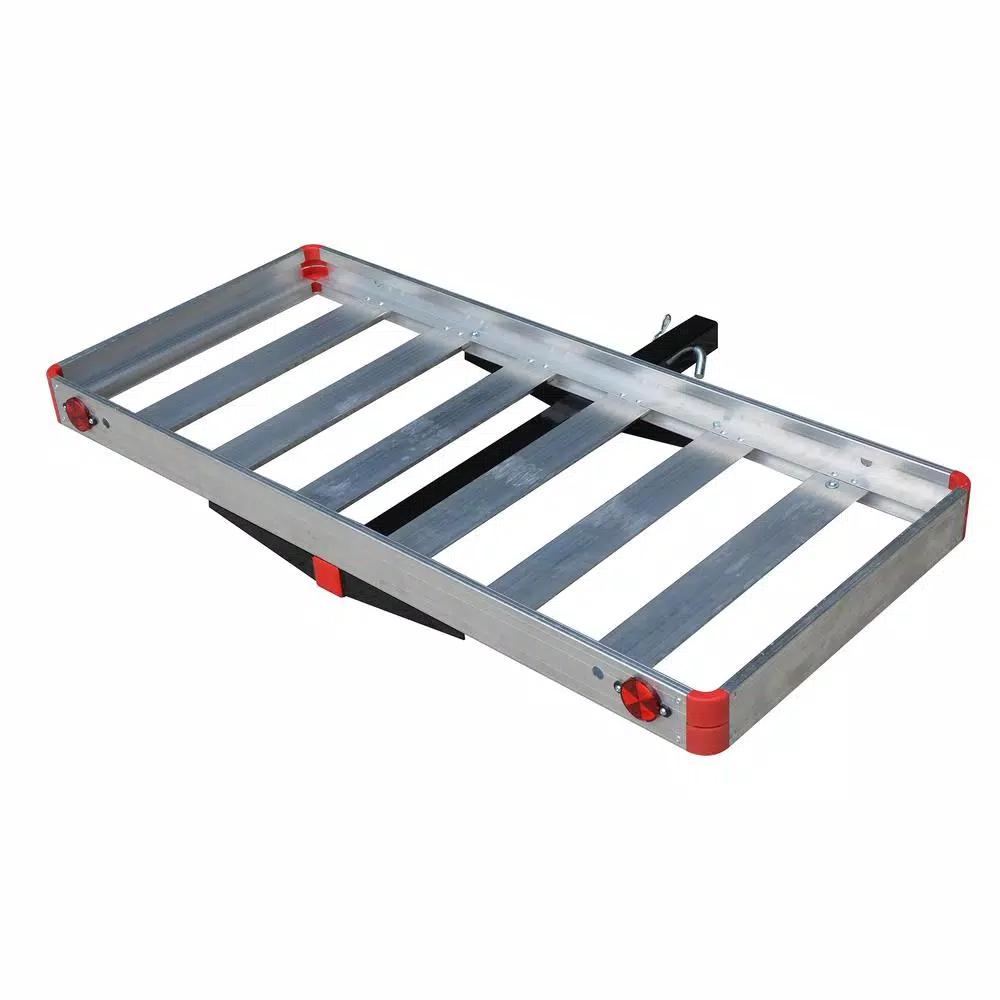 Max Load 48 in. x 21 in. Aluminum Compact Cargo Carrier for 2 in. Hitch Receiver, 500 lb. Capacity