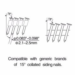 Freeman PCN50 Pneumatic 15-Degree 2 in. Coil Siding Nailer thumbnail 4