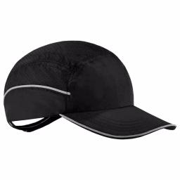 Skullerz 8955 Lightweight Vented Bump Cap Hat - Black Long Brim thumbnail 1