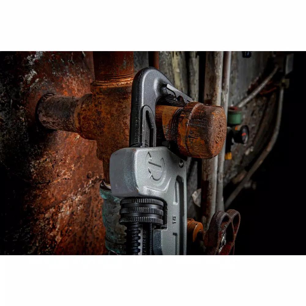 Crescent Aluminum Pipe Wrench, 9-inch Adjustable Straight Pipe Wrench