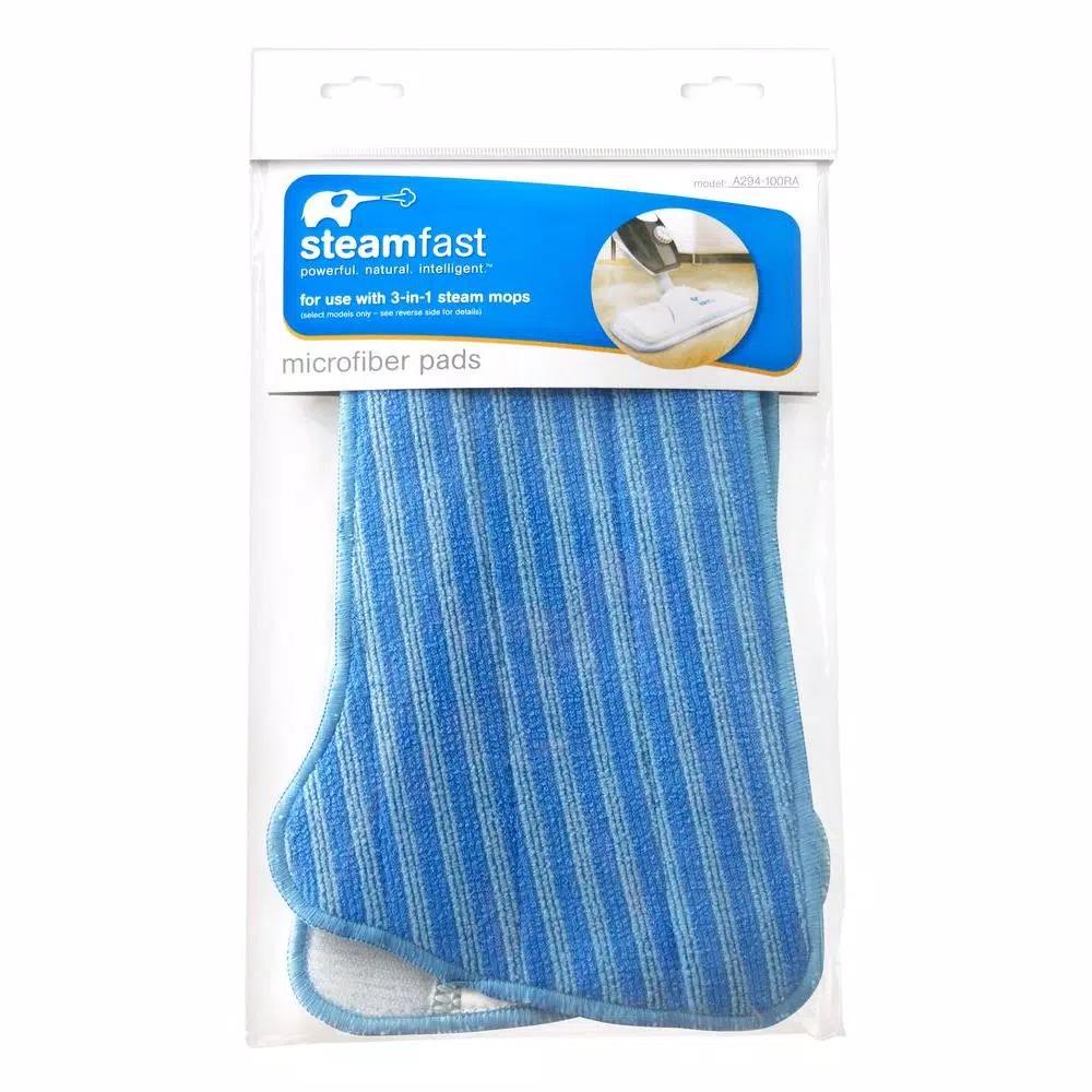 SteamFast A294-100 Replacement Microfiber Cleaning Pads for 3-in-1 Steam Mops, 2-Pack