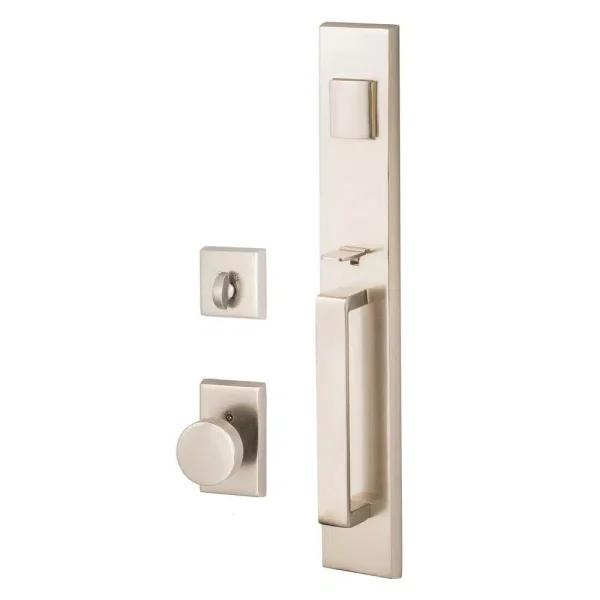 Sure-Loc Hardware Vail Nickel Single-Cylinder Keyed Entrance Handleset with Deadbolt and Escalante Interior