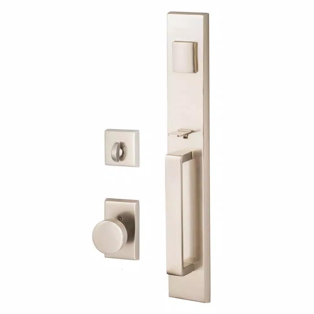 Sure-Loc Hardware Vail Nickel Single-Cylinder Keyed Entrance Handleset with Deadbolt and Escalante Interior