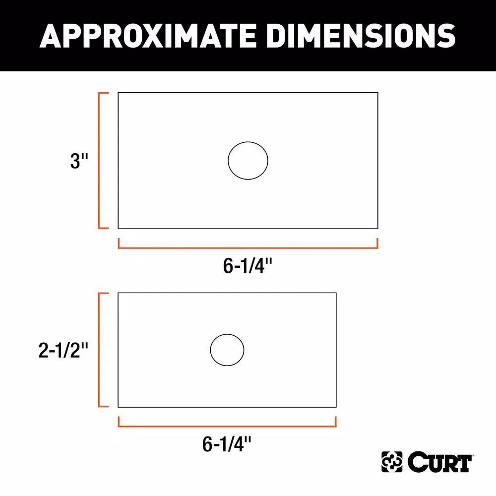 CURT Reducer Sleeve Set, 3 in. to 2-1/2 in. and 2 in. Receiver Adapters, 2-Piece Set