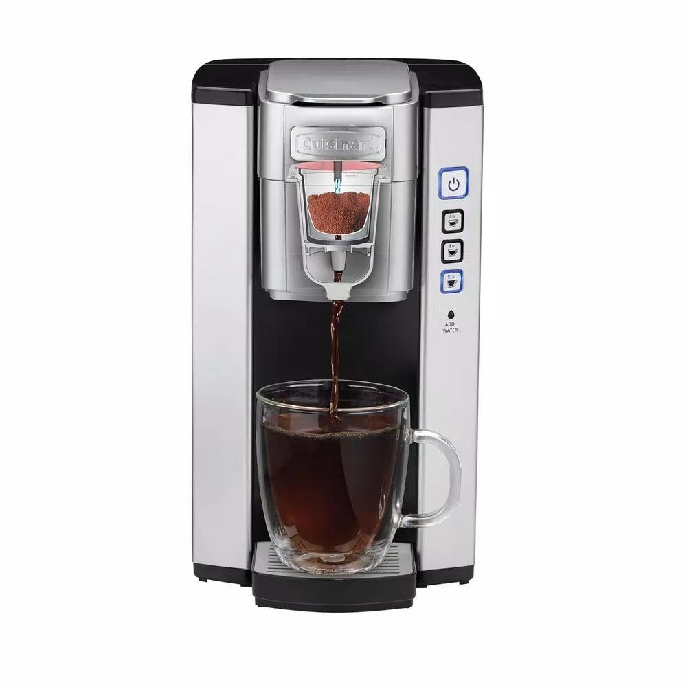 Cuisinart Single Serve Coffee Maker, K-Cup Compatible Brewer with 40 oz. Reservoir, Black and Silver