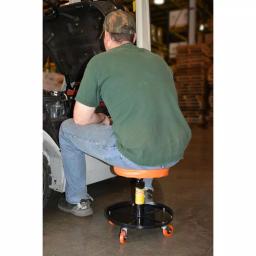 Black Bull Adjustable Mechanic's Roller Seat with Swivel Casters thumbnail 2