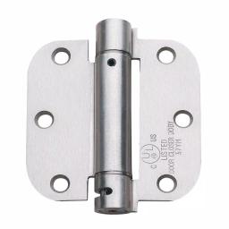 Global Door Controls 3.5 in. x 3.5 in. Satin Nickel Steel Spring Hinge, 5/8 in. Radius (Set of 2) thumbnail 1