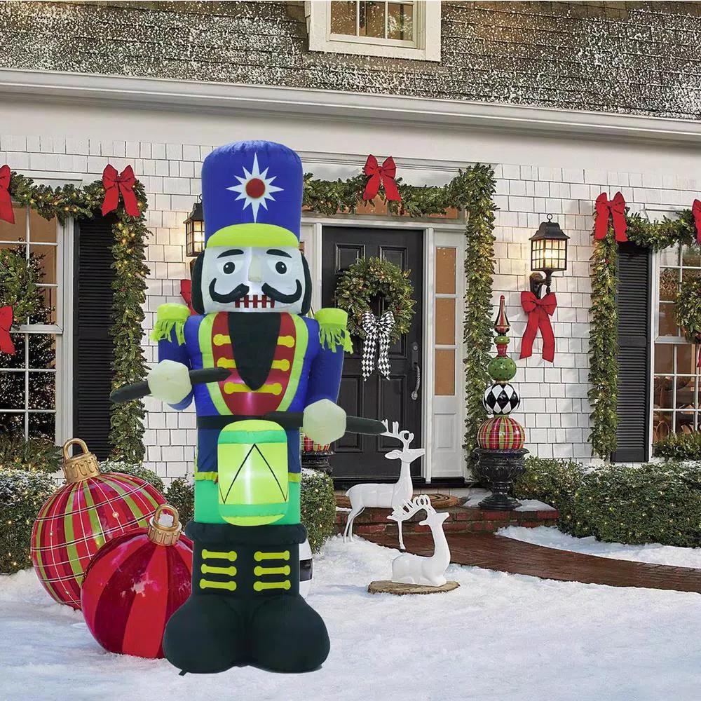 Luxen Home 7 ft. Nutcracker Drummer LED Lighted Holiday Inflatable