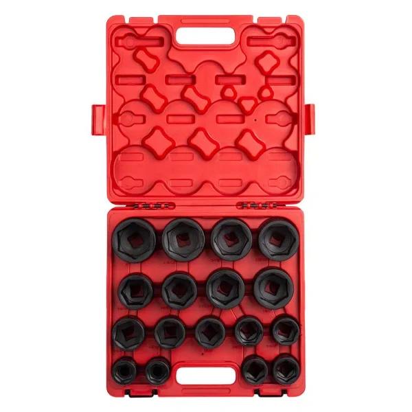 SUNEX TOOLS Sunex 4683 3/4 in. Drive Heavy-Duty SAE Impact Socket Set, 17-Piece