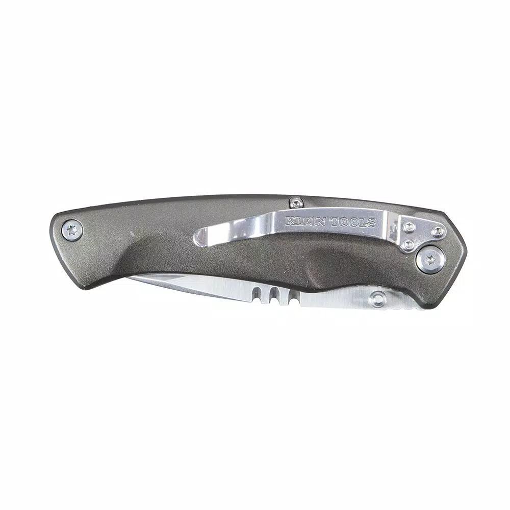 Klein Tools Electrician's Folding Pocket Knife with Phillips Driver and Wire Stripper