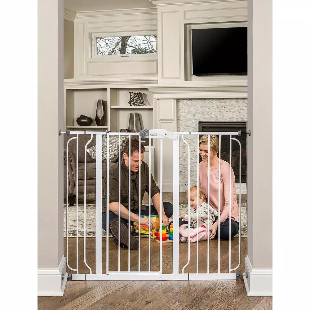 Regalo Extra Tall Metal Walk-Through Baby Gate, Adjustable 29-49 in. Wide Span