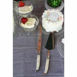 Unbranded French Home 2-Piece Laguiole Conoisseur Cake Slicer and Server Set, Faux Ivory Handles thumbnail 3