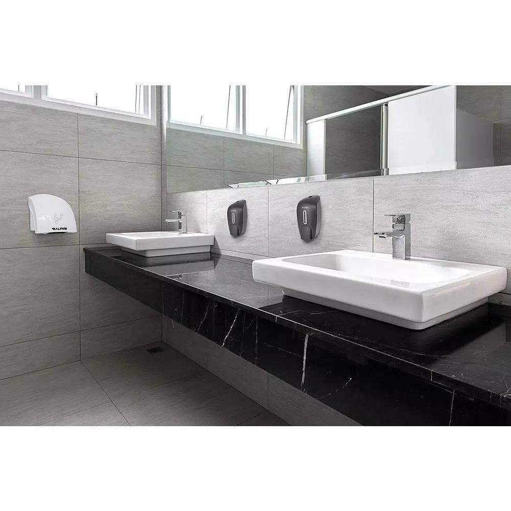 Alpine Industries 800 ml Gray Surface Mounted Liquid Soap and Hand Sanitizer Dispenser