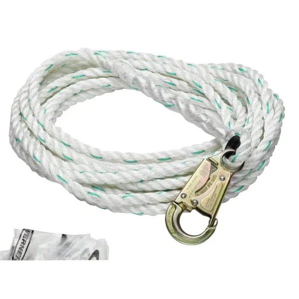 WERNER Upgear 100 ft. 5/8 in. Poly-Dac Vertical Lifeline with Snap Hook