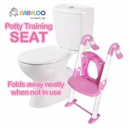 Babyloo Bambino 3-in-1 Convertible Toddler Potty Trainer and Step Stool - Pink thumbnail 7
