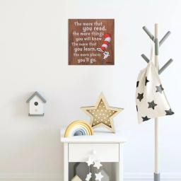 Pinnacle Patton Wall Decor Dr. Seuss The Cat in the Hat 18 in. Wood Decorative Wall Art Sign thumbnail 1