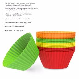 Chef Buddy Silicone Cupcake Liners, 24-Pack Reusable Baking Cups thumbnail 3