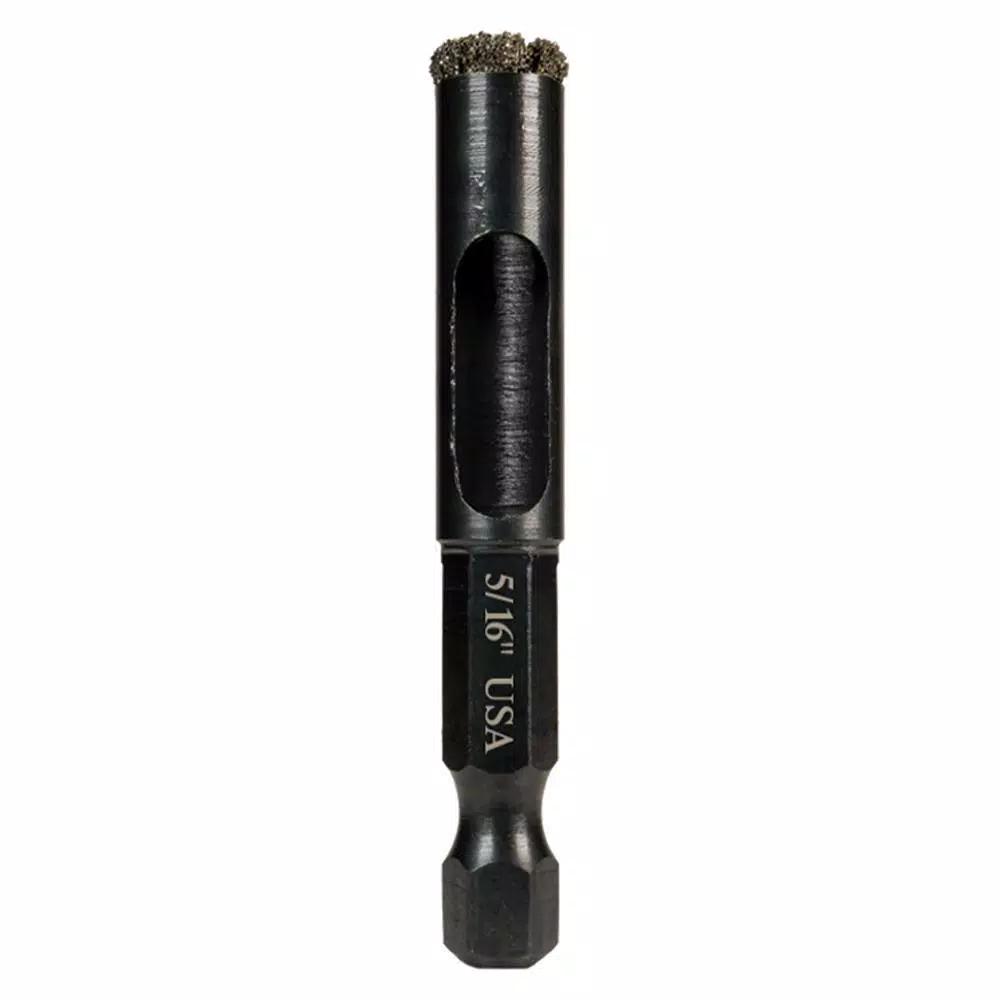 Montana Brand 5/16 in. High Speed Steel Diamond Tile Drill Bit with Hex Shank