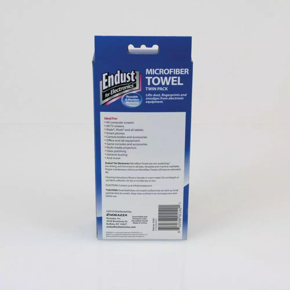 Endust Extra-Large Microfiber Cleaning Cloths, 15 in. x 15 in., Blue (6-Pack)