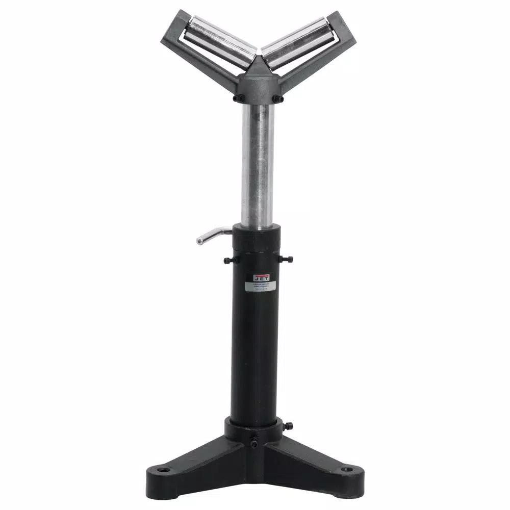 Jet 2,000 lbs. Capacity Stationary V-Style Material Roller Stand, 23 in. to 38.5 in. Adjustable