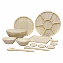 Noritake Hammock Wood 12 in. Large Serving Bowl, 120 oz. Blonde Wood thumbnail 2