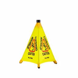 Alpine Industries 20 in. Yellow Multi-Lingual Pop-Up Wet Floor Sign thumbnail 1