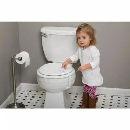 Safety 1st OutSmart Toilet Lock, Child Safety Decoy Button Design, White thumbnail 4