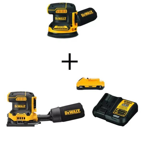 DEWALT 20V MAX XR Brushless Cordless 5 in. Random Orbital Sander Kit with 3.0 Ah Battery and Charger