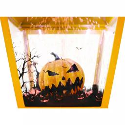 Haunted Hill Farm 71 in. Animated Orange Jack-O-Lantern Halloween Lamp Post with Spooky Music thumbnail 2