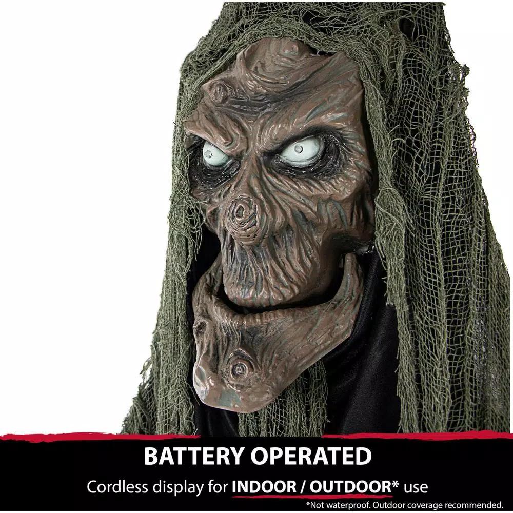 Haunted Hill Farm 6.5 ft. Animatronic Talking Tree Halloween Prop with Sound and Lights