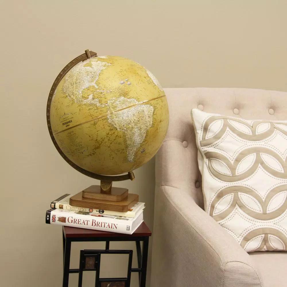 Replogle Tulsa 12 in. Political Desk Globe with Wood Base