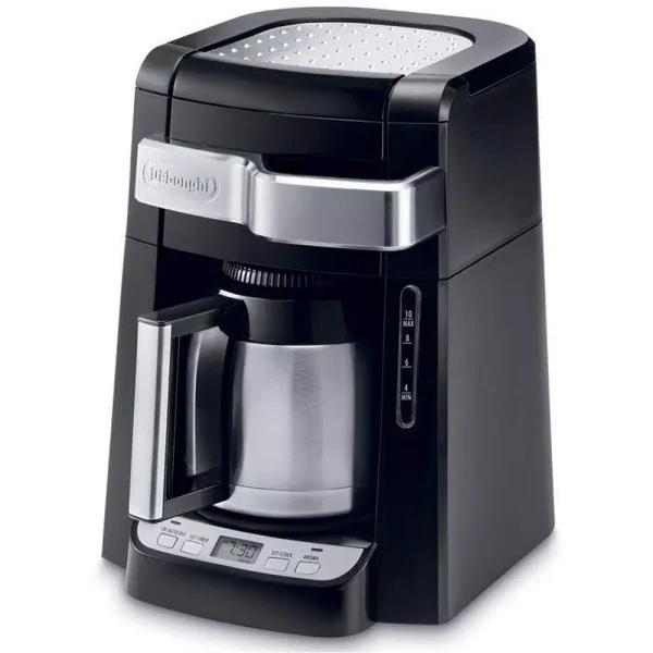 DeLonghi De'Longhi 10-Cup Black Stainless Steel Drip Coffee Maker with Thermal Carafe and Front Access