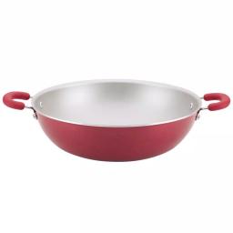 Rachael Ray Create Delicious 14.25-Inch Aluminum Nonstick Wok, Red Shimmer thumbnail 1
