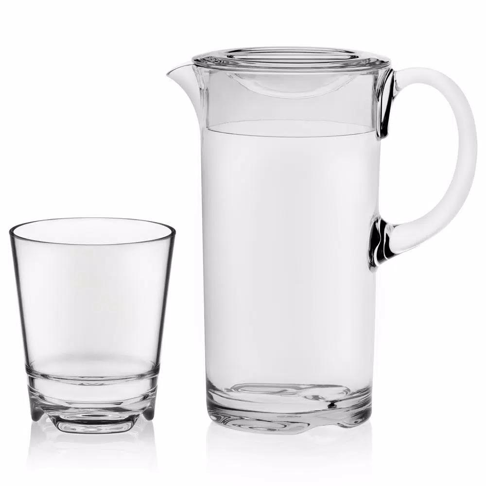 Libbey Indoors Out 7-Piece Tritan Break-Resistant Pitcher and Rocks Glass Entertaining Set