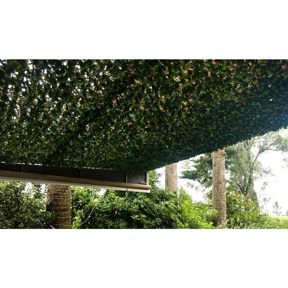 Greensmart Decor 40 in. x 80 in. Artificial Lemon Leaf Lattice Privacy Screen