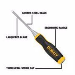 DEWALT 1/4 in. Wood Chisel with Carbon Steel Blade thumbnail 3