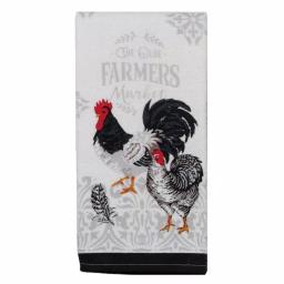 Kay Dee Farmers Market Cotton Multi Kitchen Textiles Set - 4 Piece Rooster Farmhouse Collection thumbnail 3