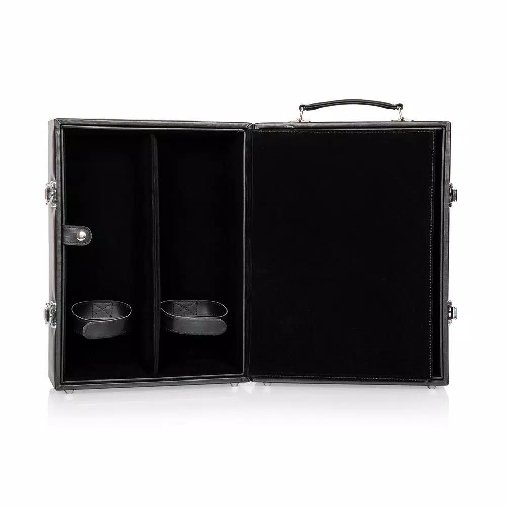 Picnic Time Manhattan Portable Cocktail Set with Leatherette Case and Martini Glasses