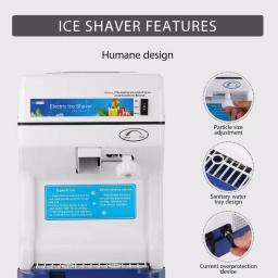 VIVOHOME Blue Ice Crusher & Snow Cone Maker Machine, 250W High Speed Shaver thumbnail 4