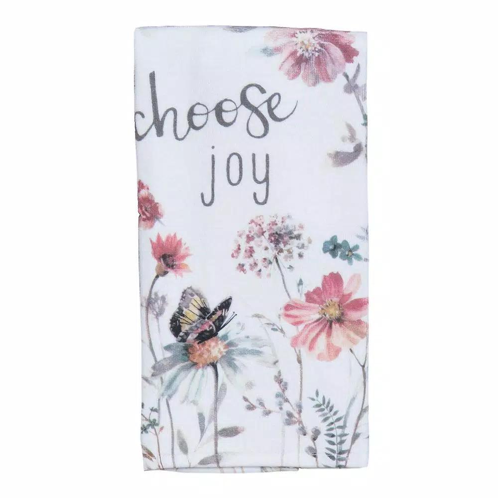Kay Dee Lisa Audit Watercolor Floral Cotton Kitchen Textile Set - 4 Piece Blush Set