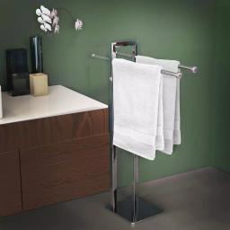Lavish Home Freestanding Stainless Steel Towel Rack Valet, Chrome Finish thumbnail 2