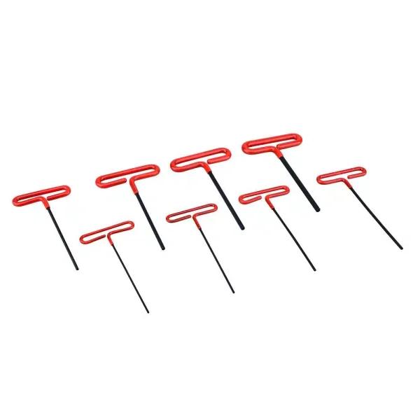 Worker The Worker 8-Piece T-Handle Hex Key Set, 3/32 in. to 1/4 in., Cushion Grip
