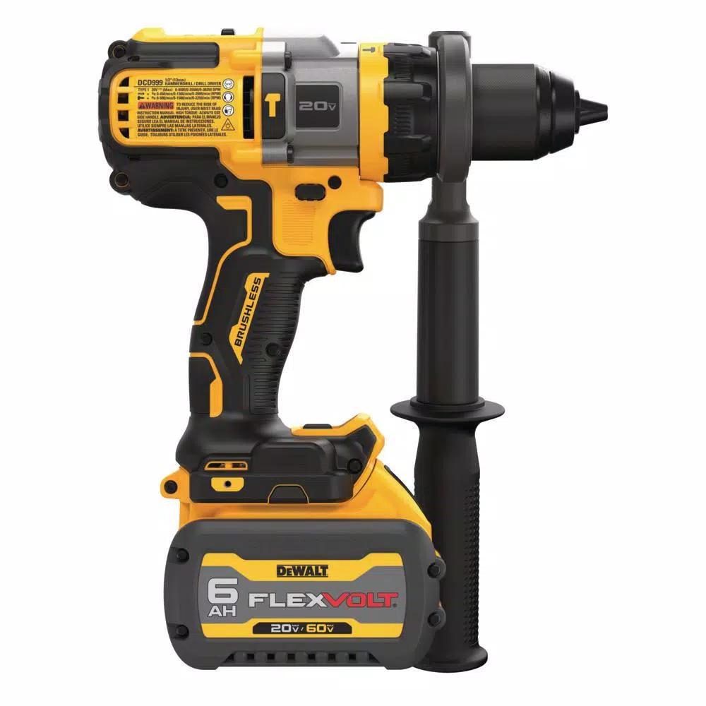 DEWALT 20V MAX Brushless 1/2 in. Hammer Drill/Driver Kit with FLEXVOLT ADVANTAGE & 6.0 Ah Battery