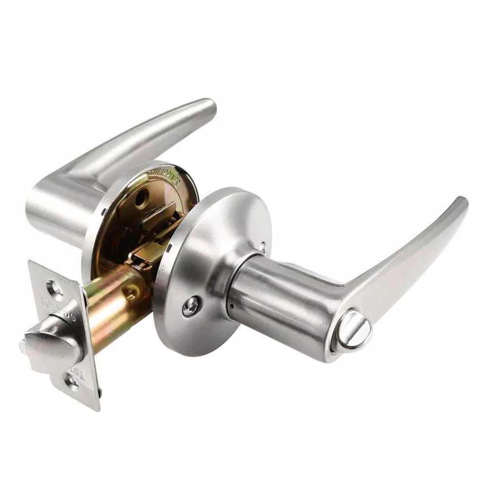Toledo Fine Locks Barcelona Satin Nickel Keyed Entry Door Lever Set