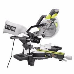 RYOBI 7-1/4 in. Sliding Compound Miter Saw with Stand, 10 Amp, 5350 RPM Kit thumbnail 3