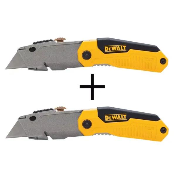 DEWALT Folding Retractable Utility Knife, 2-Pack