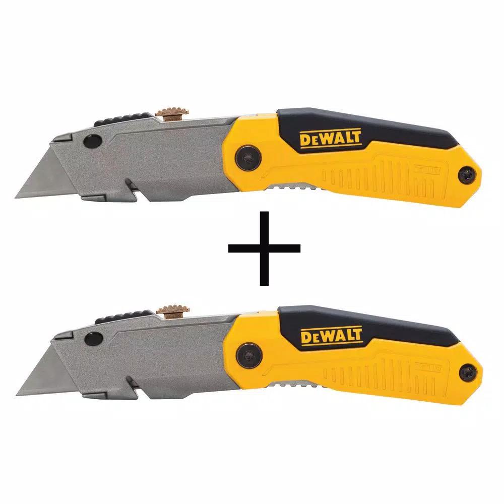 DEWALT Folding Retractable Utility Knife, 2-Pack